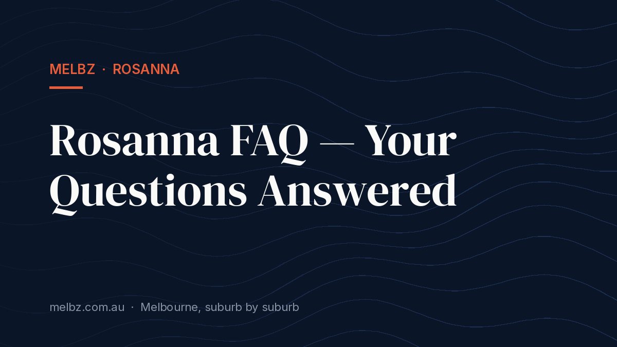 Title card: Rosanna FAQ — Your Questions Answered