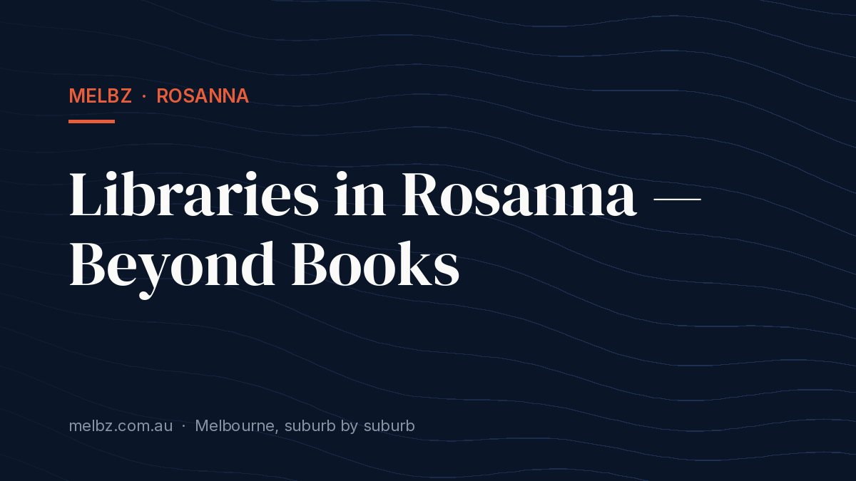 Title card: Libraries in Rosanna — Beyond Books