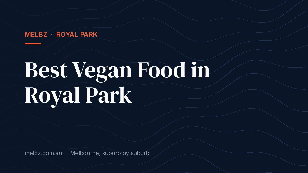 Title card: Best Vegan Food in Royal Park