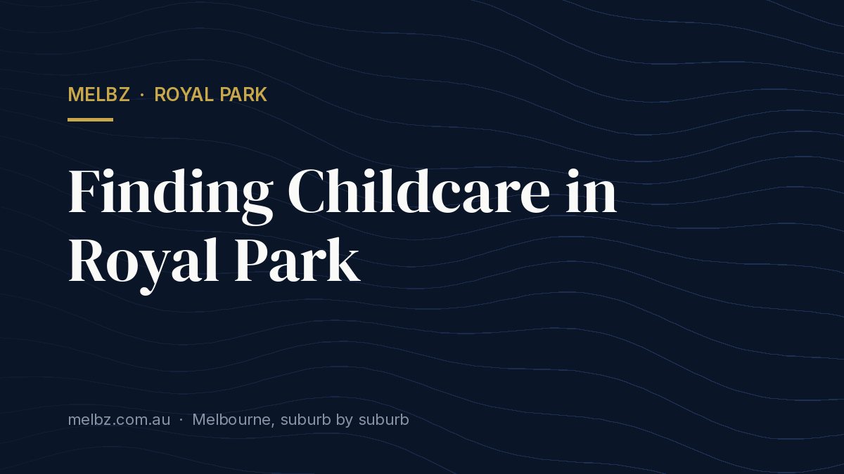 Title card: Finding Childcare in Royal Park
