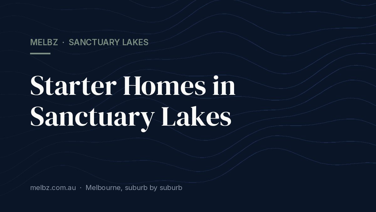 Title card: Starter Homes in Sanctuary Lakes