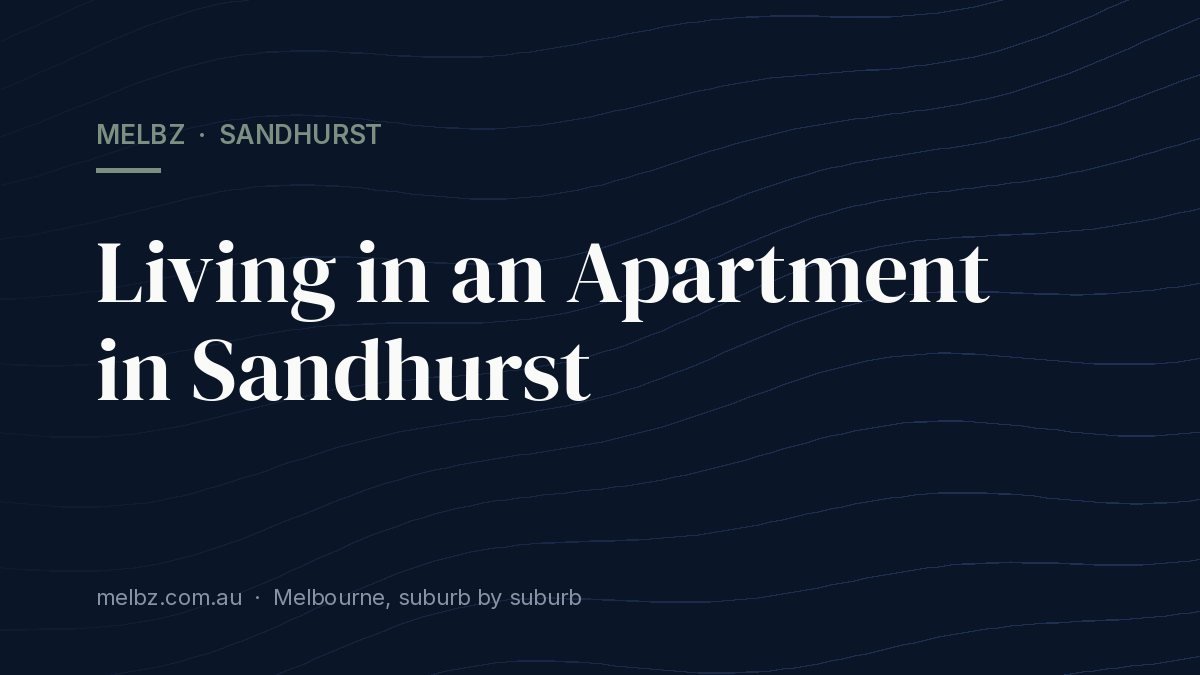 Title card: Living in an Apartment in Sandhurst