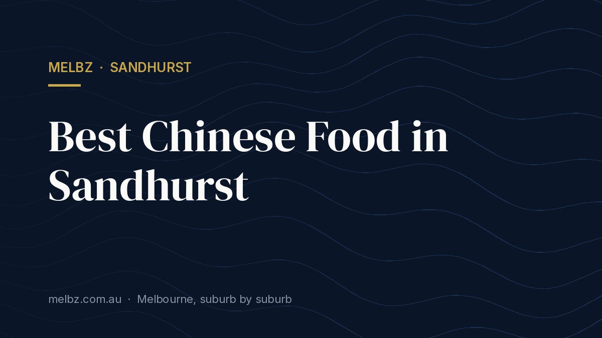 Title card: Best Chinese Food in Sandhurst