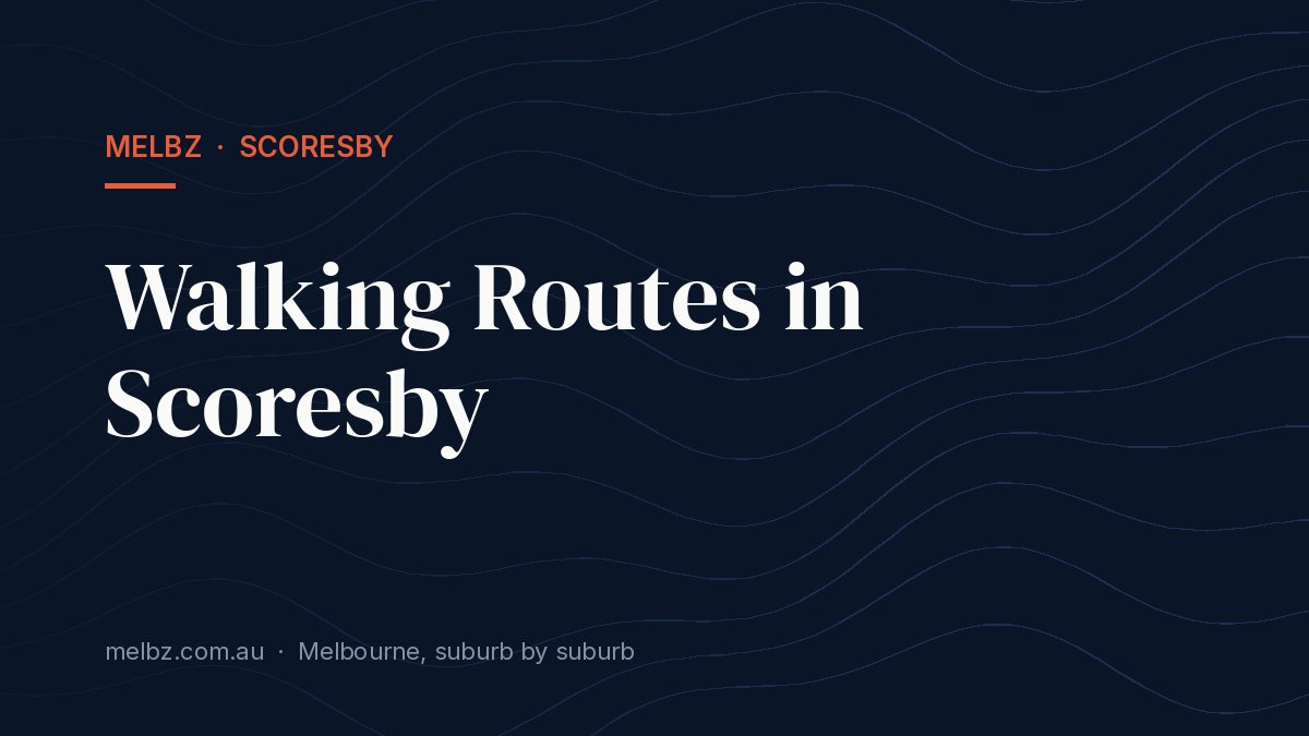 Title card: Walking Routes in Scoresby