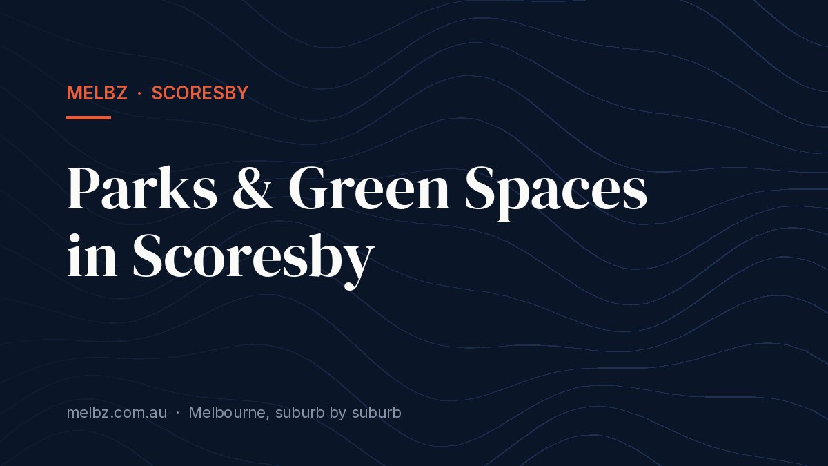 Title card: Parks & Green Spaces in Scoresby