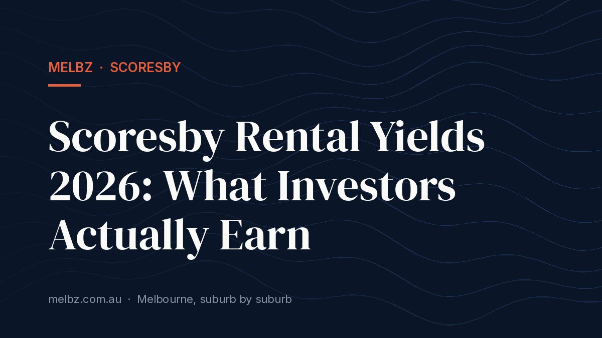 Title card: Scoresby Rental Yields 2026: What Investors Actually Earn