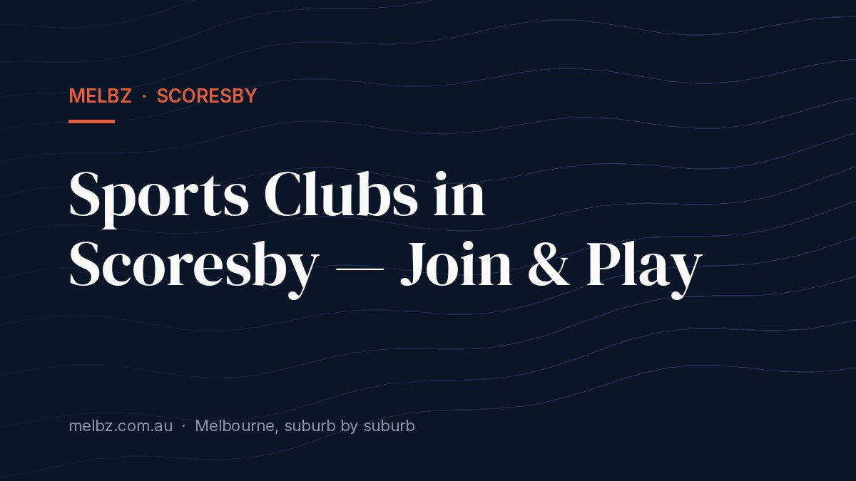 Title card: Sports Clubs in Scoresby — Join & Play