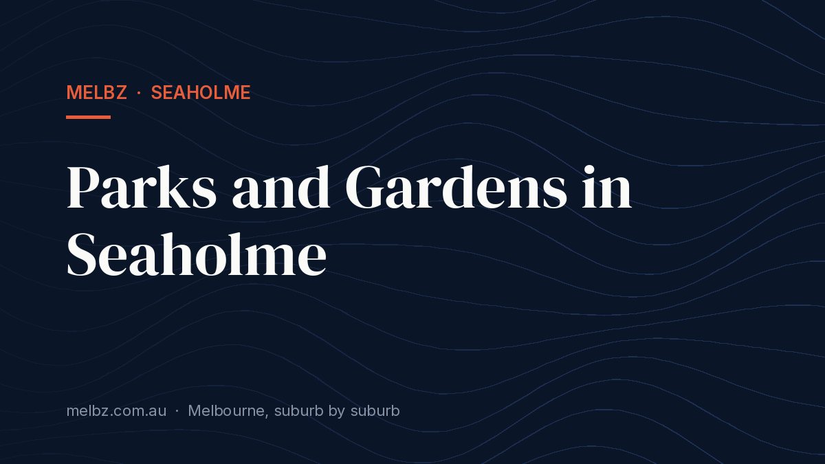 Title card: Parks and Gardens in Seaholme