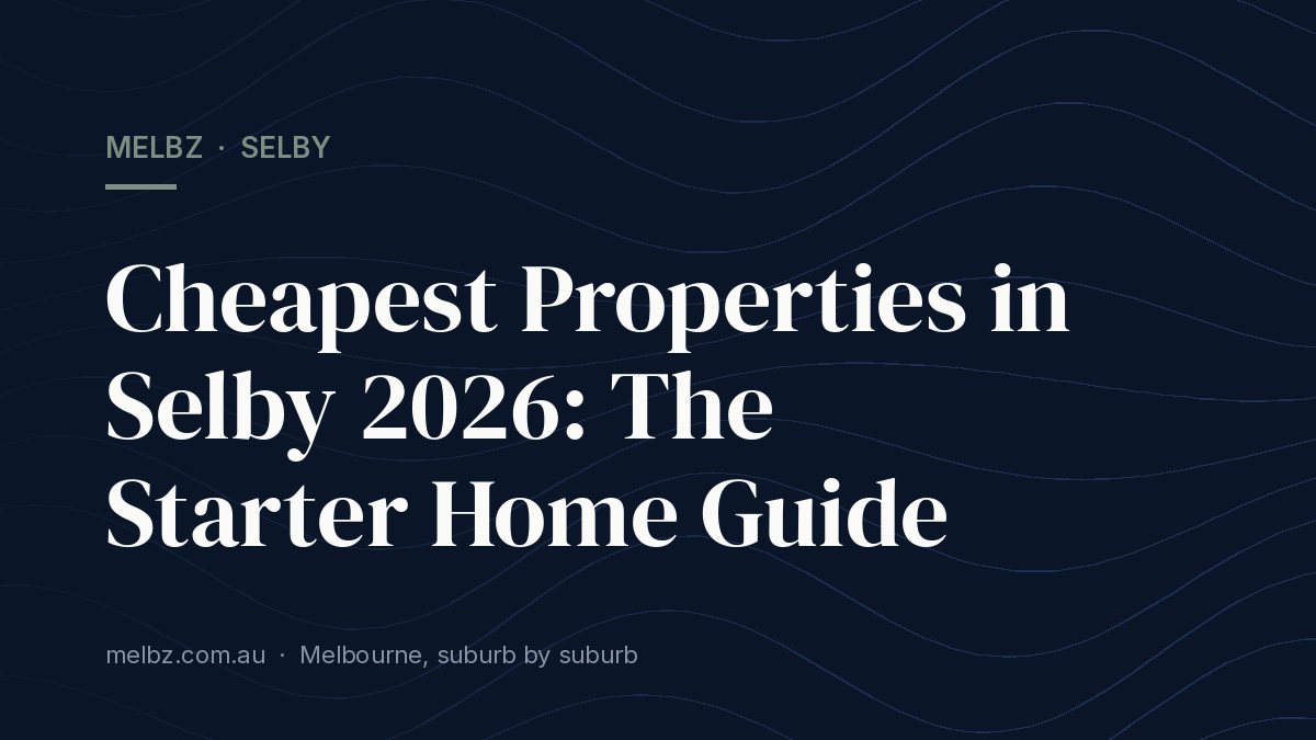 Title card: Cheapest Properties in Selby 2026: The Starter Home Guide