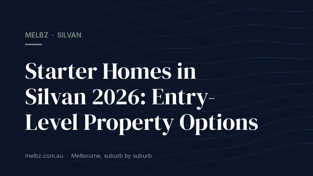 Title card: Starter Homes in Silvan 2026: Entry-Level Property Options