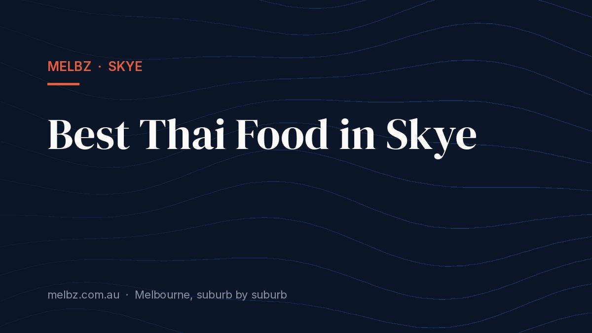 Title card: Best Thai Food in Skye