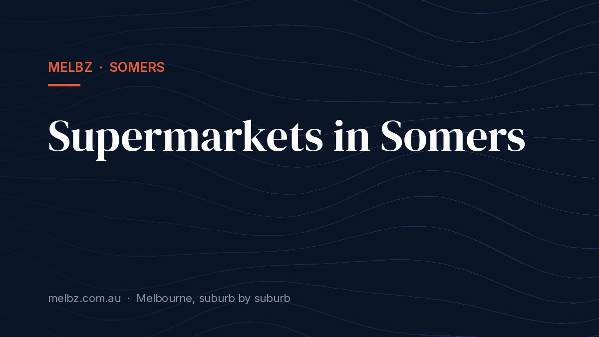 Title card: Supermarkets in Somers