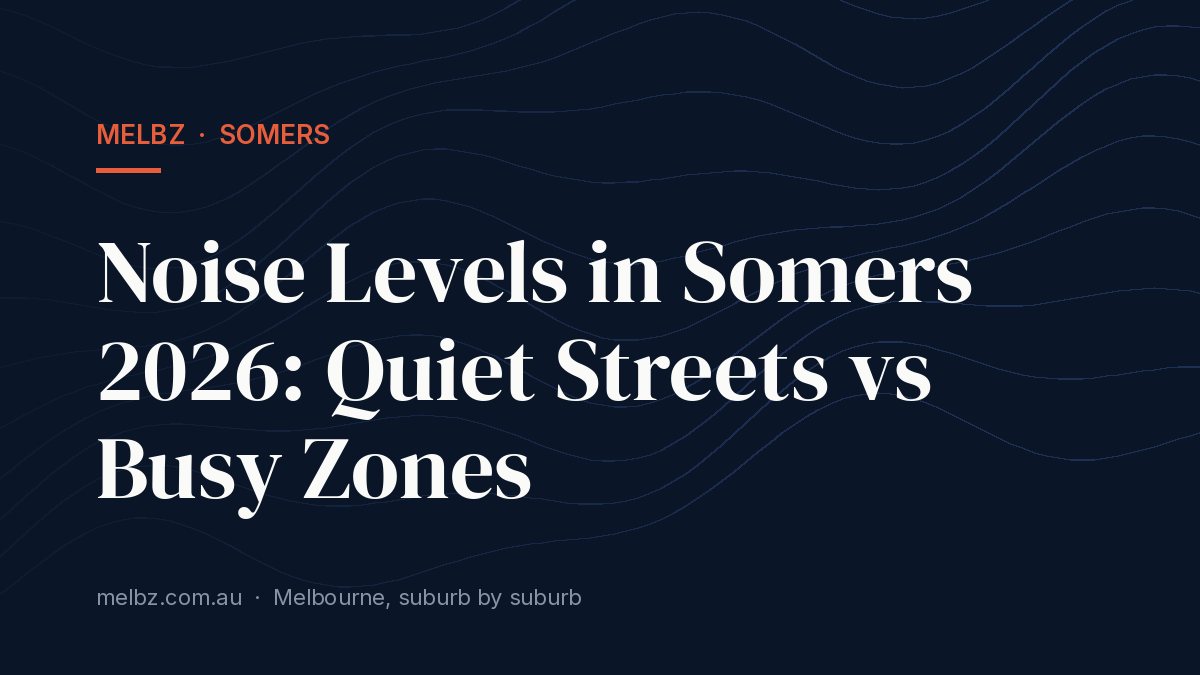 Title card: Noise Levels in Somers 2026: Quiet Streets vs Busy Zones