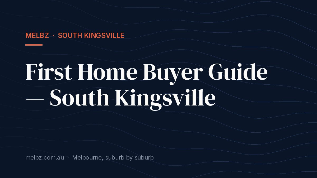 Title card: First Home Buyer Guide — South Kingsville