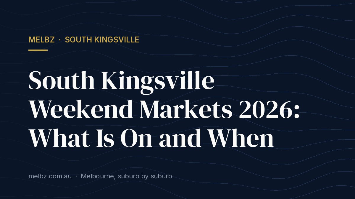 Title card: South Kingsville Weekend Markets 2026: What Is On and When