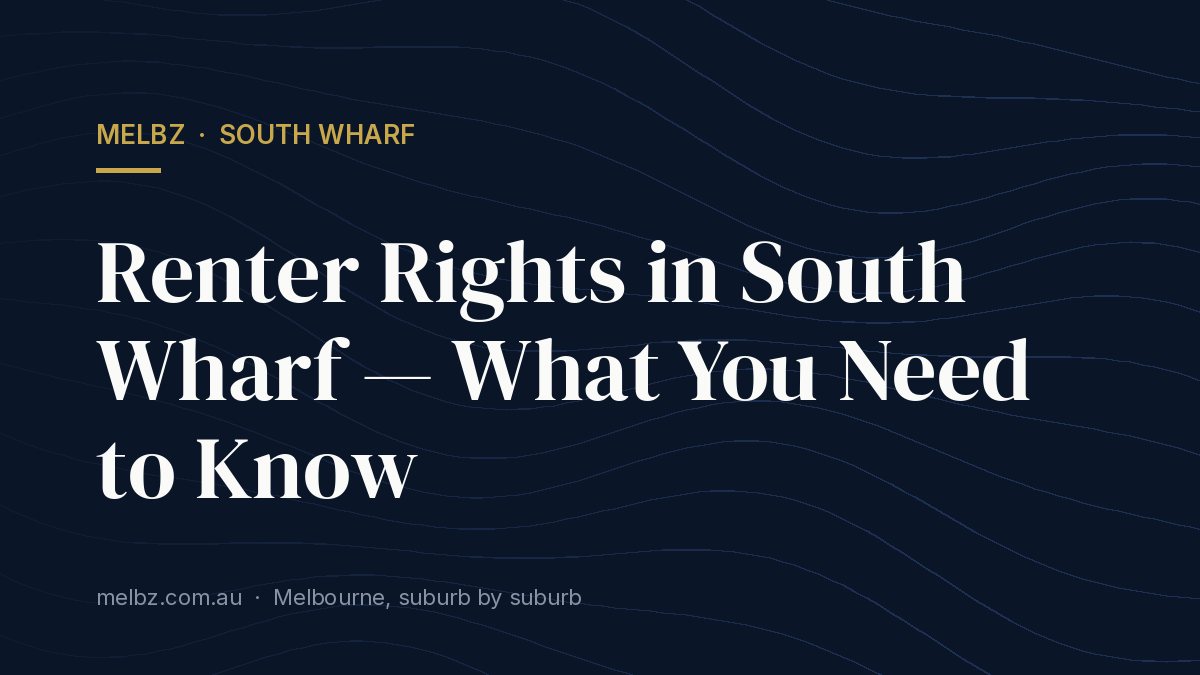 Title card: Renter Rights in South Wharf — What You Need to Know