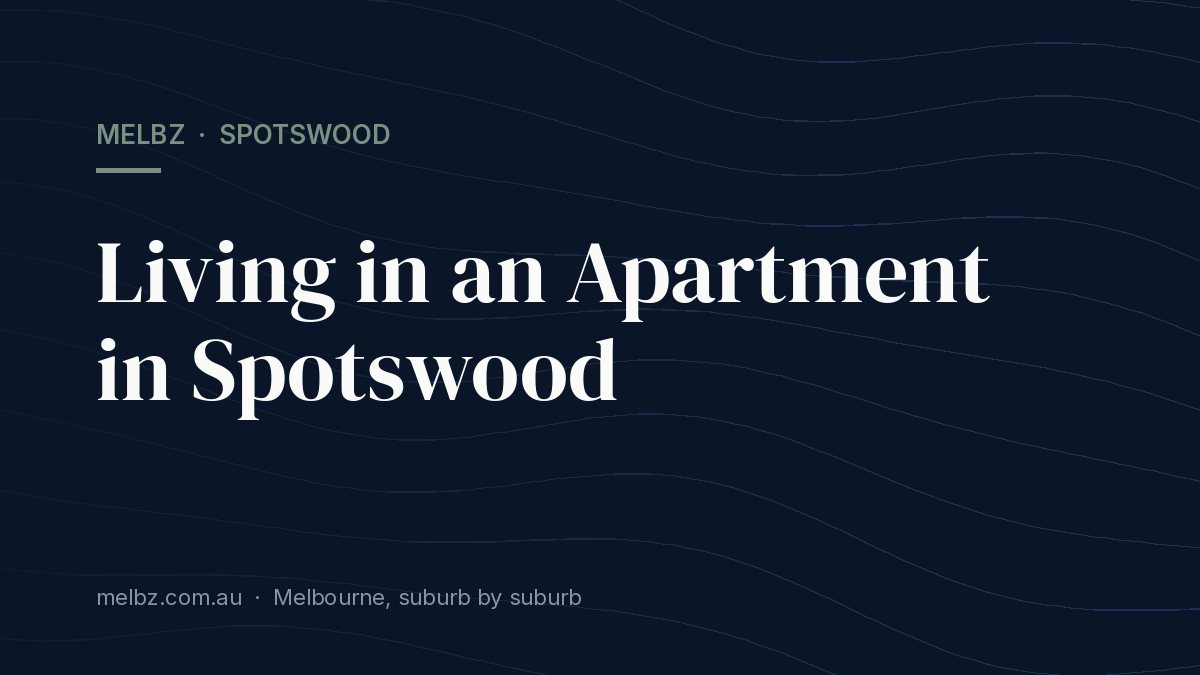 Title card: Living in an Apartment in Spotswood