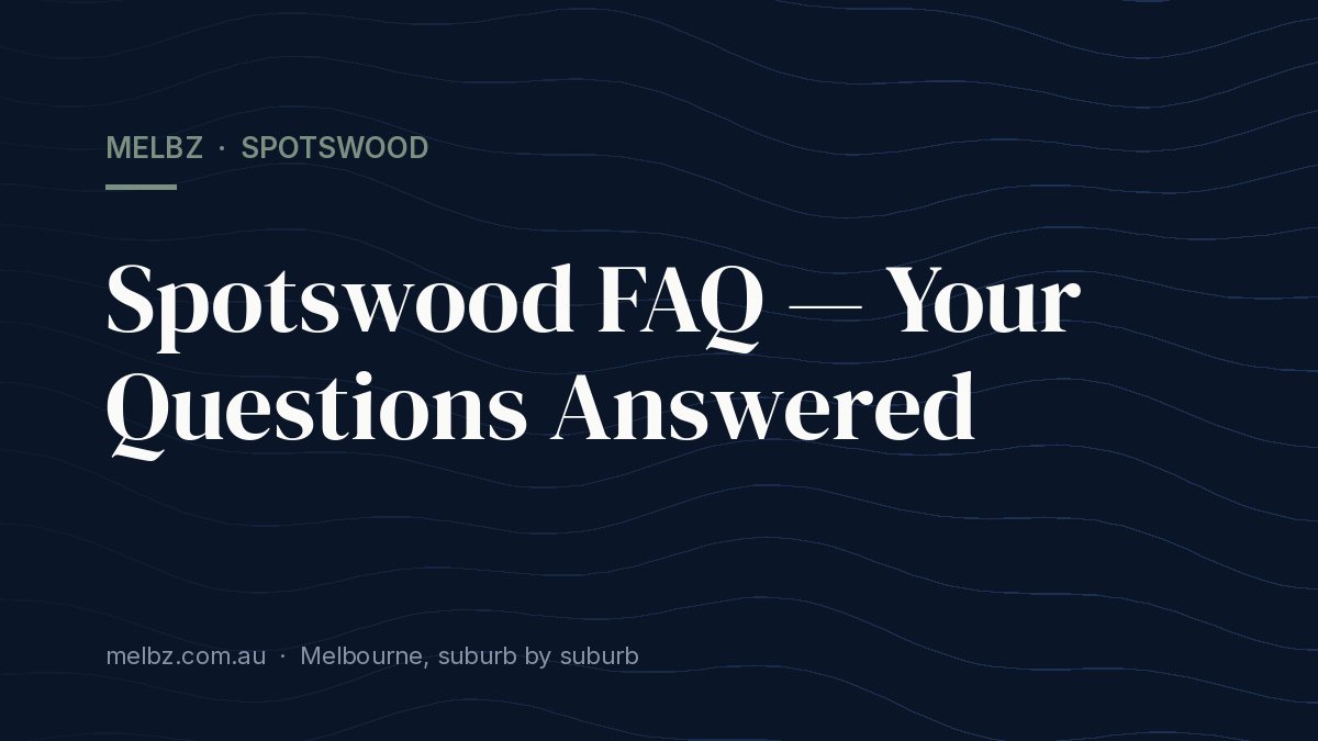 Title card: Spotswood FAQ — Your Questions Answered