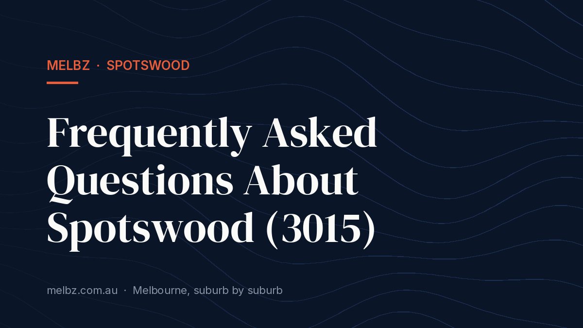 Title card: Frequently Asked Questions About Spotswood (3015)