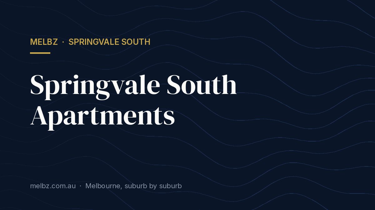 Title card: Springvale South Apartments