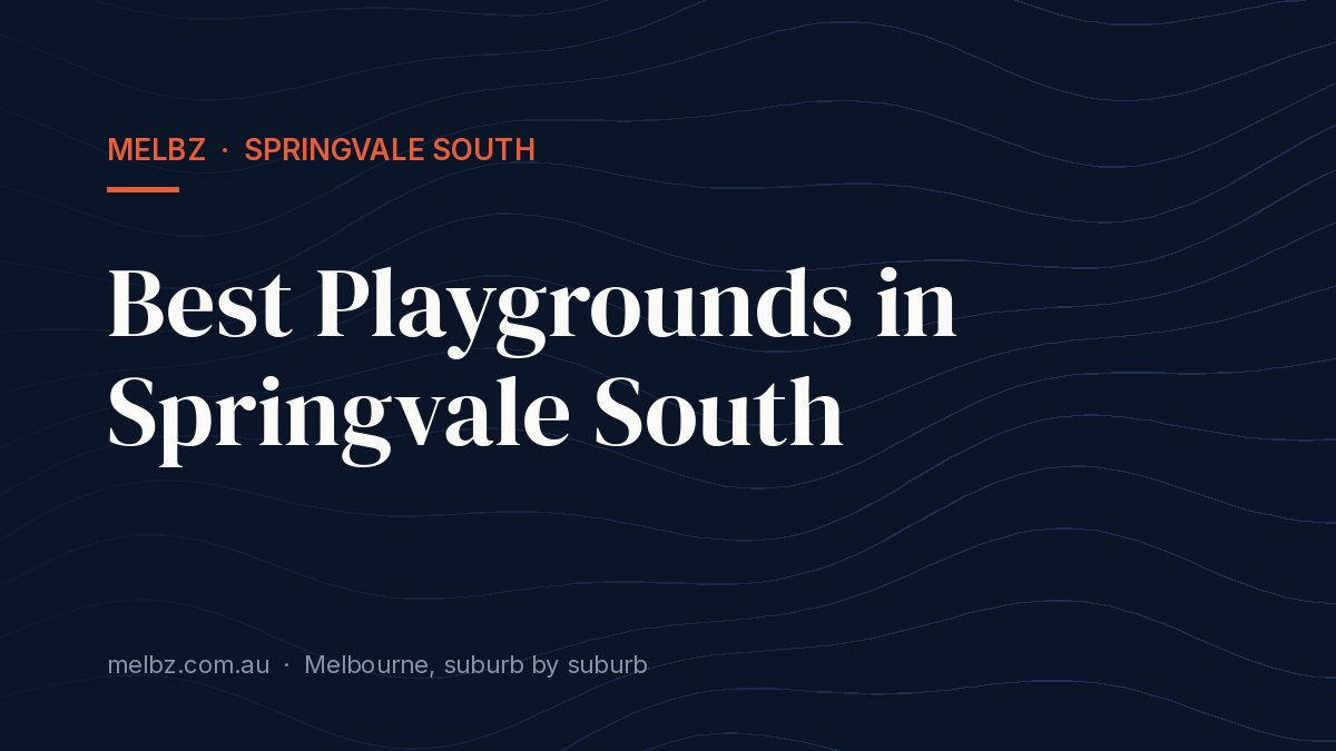 Title card: Best Playgrounds in Springvale South