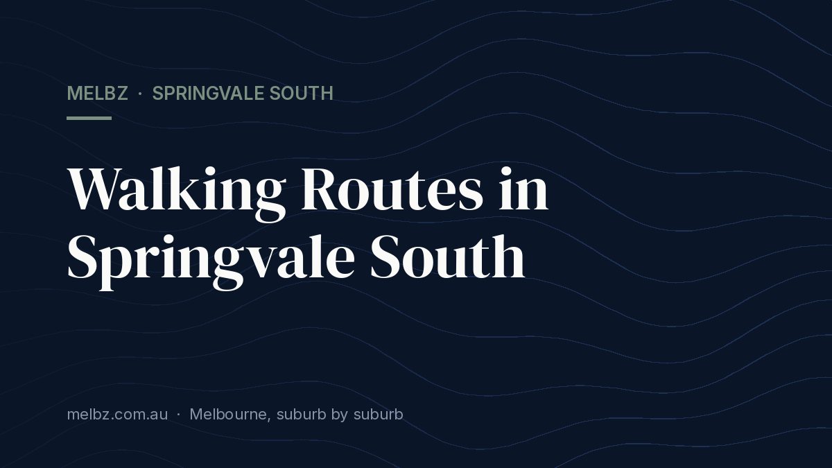 Title card: Walking Routes in Springvale South