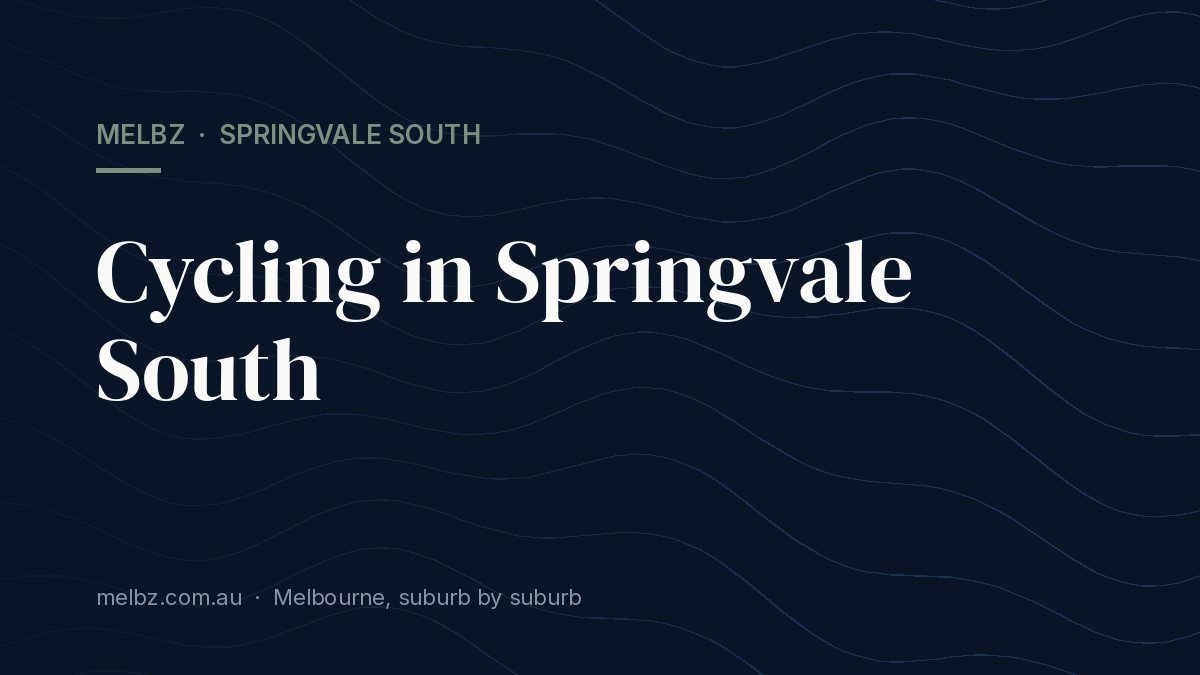 Title card: Cycling in Springvale South