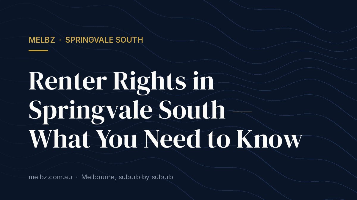 Title card: Renter Rights in Springvale South — What You Need to Know
