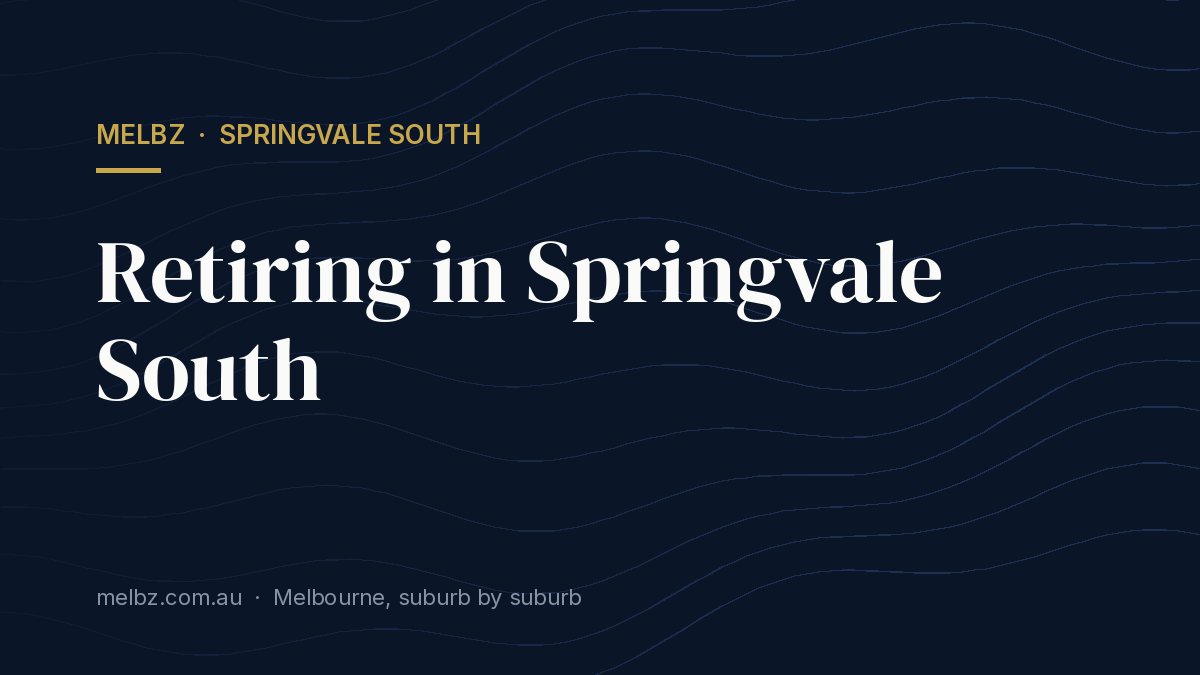 Title card: Retiring in Springvale South