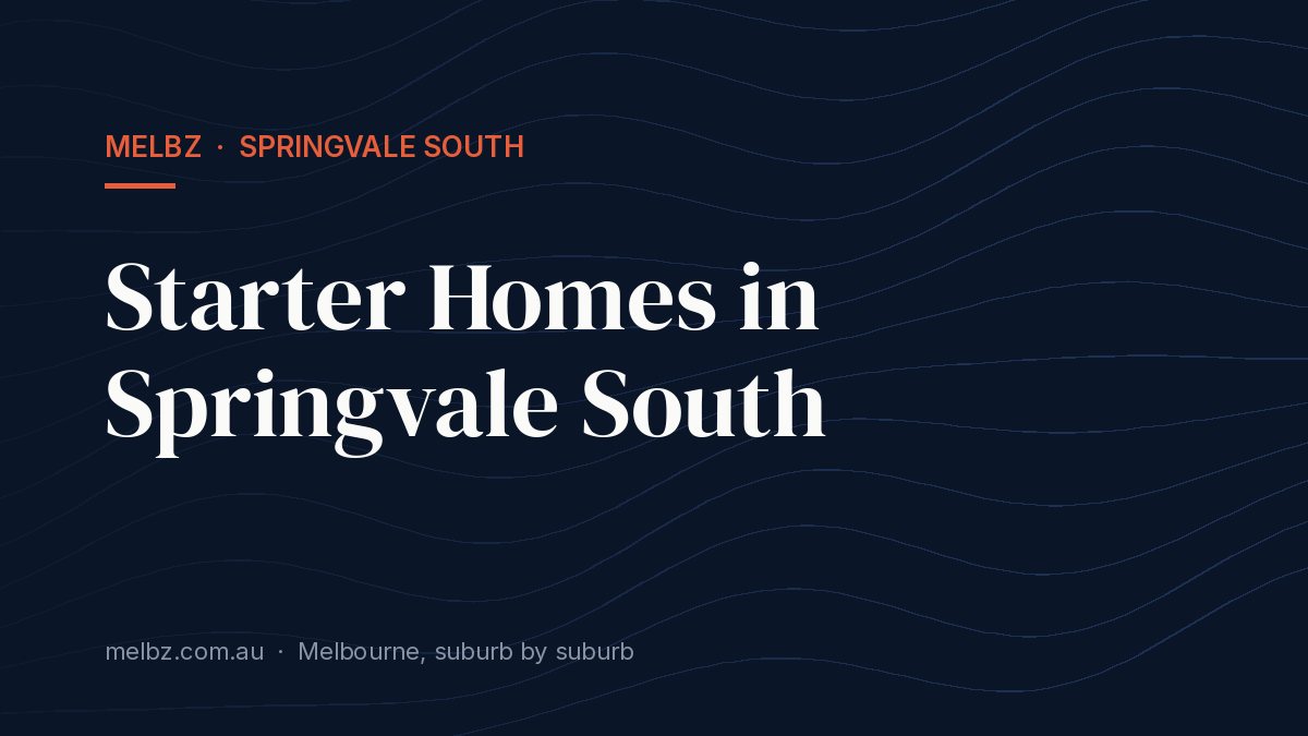 Title card: Starter Homes in Springvale South