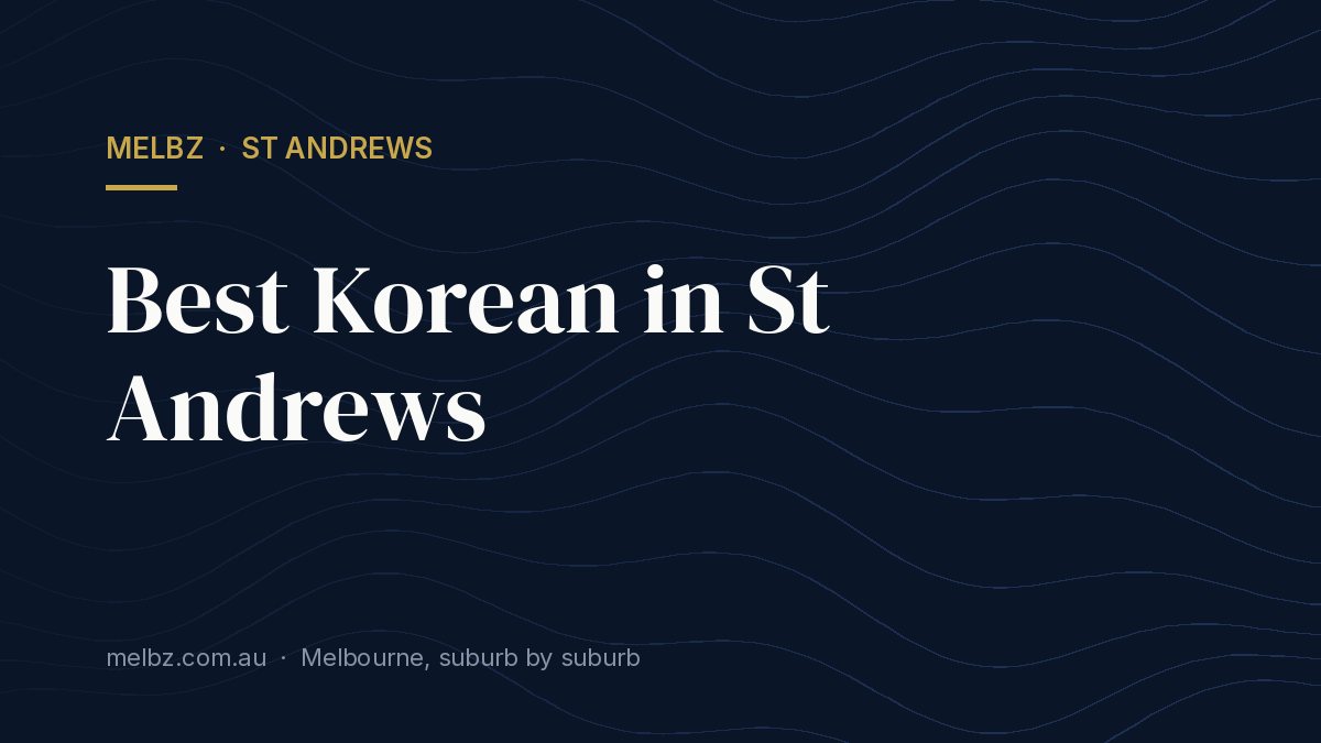 Title card: Best Korean in St Andrews