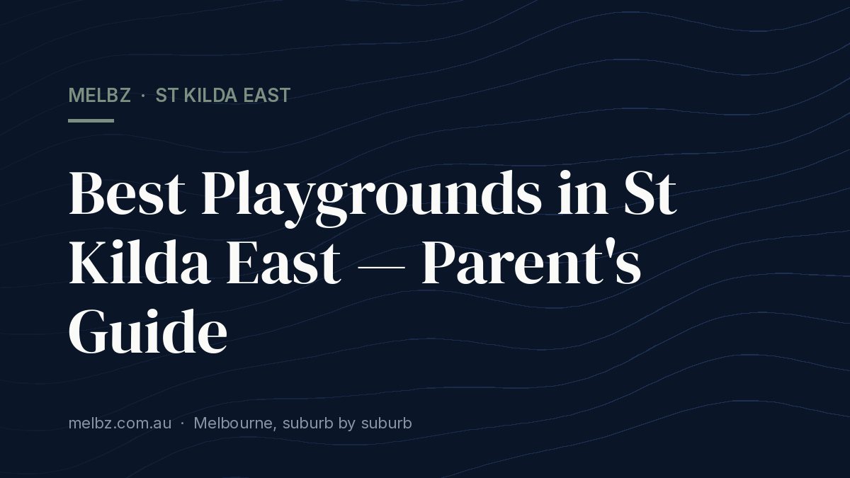 Title card: Best Playgrounds in St Kilda East — Parent's Guide