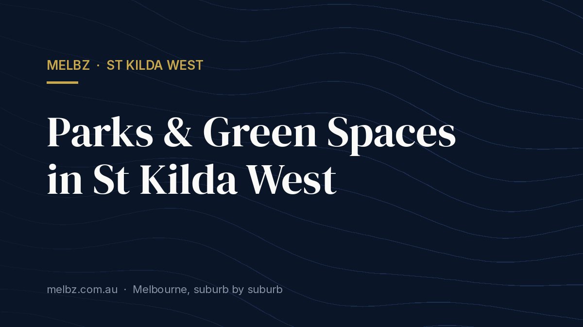 Title card: Parks & Green Spaces in St Kilda West