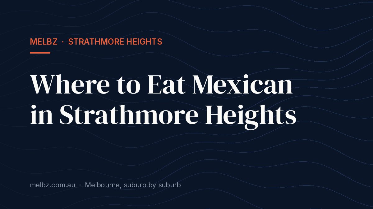 Title card: Where to Eat Mexican in Strathmore Heights