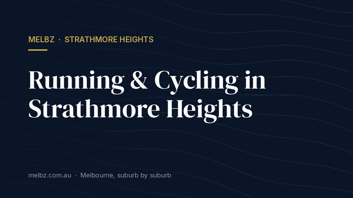 Title card: Running & Cycling in Strathmore Heights