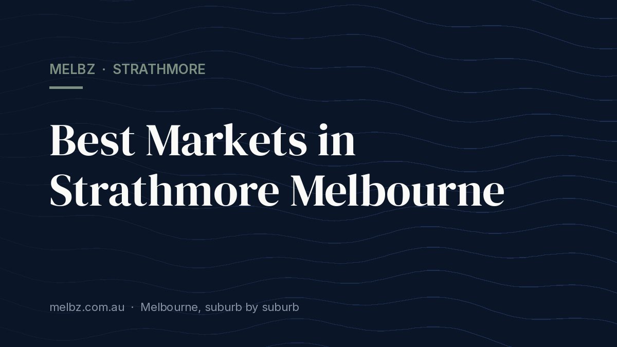 Title card: Best Markets in Strathmore Melbourne