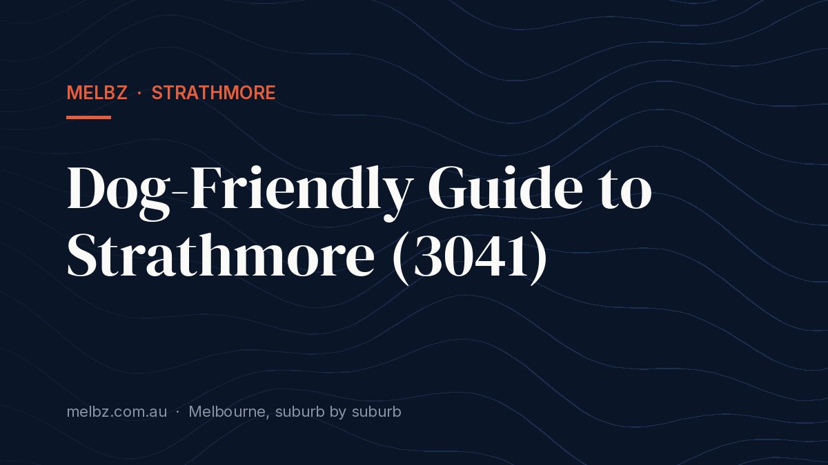 Title card: Dog-Friendly Guide to Strathmore (3041)