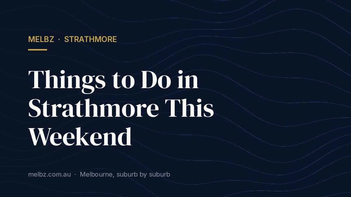 Title card: Things to Do in Strathmore This Weekend