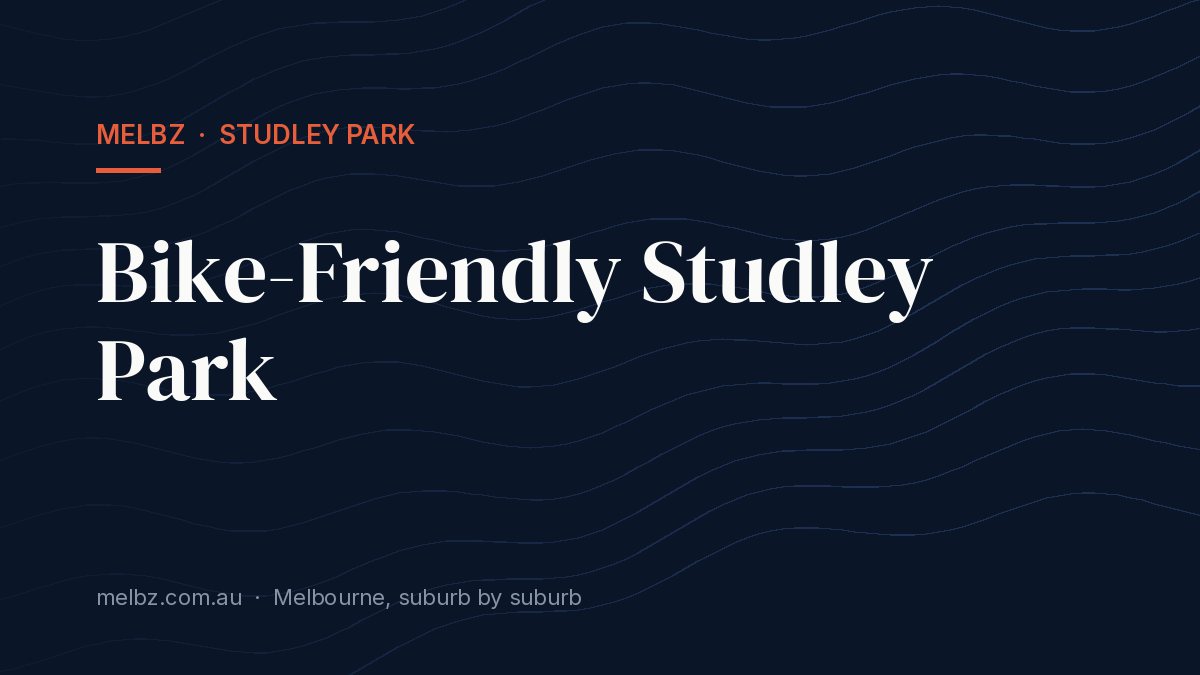 Title card: Bike-Friendly Studley Park