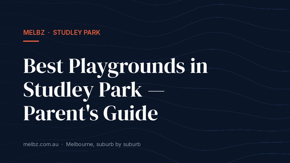 Title card: Best Playgrounds in Studley Park — Parent's Guide