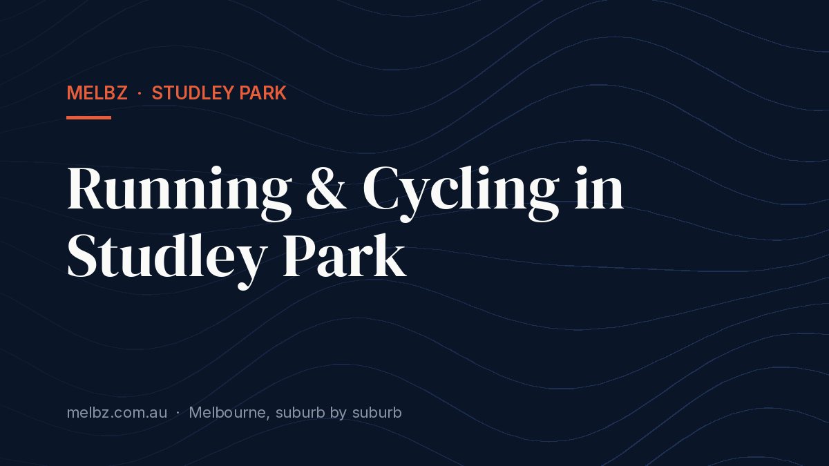 Title card: Running & Cycling in Studley Park