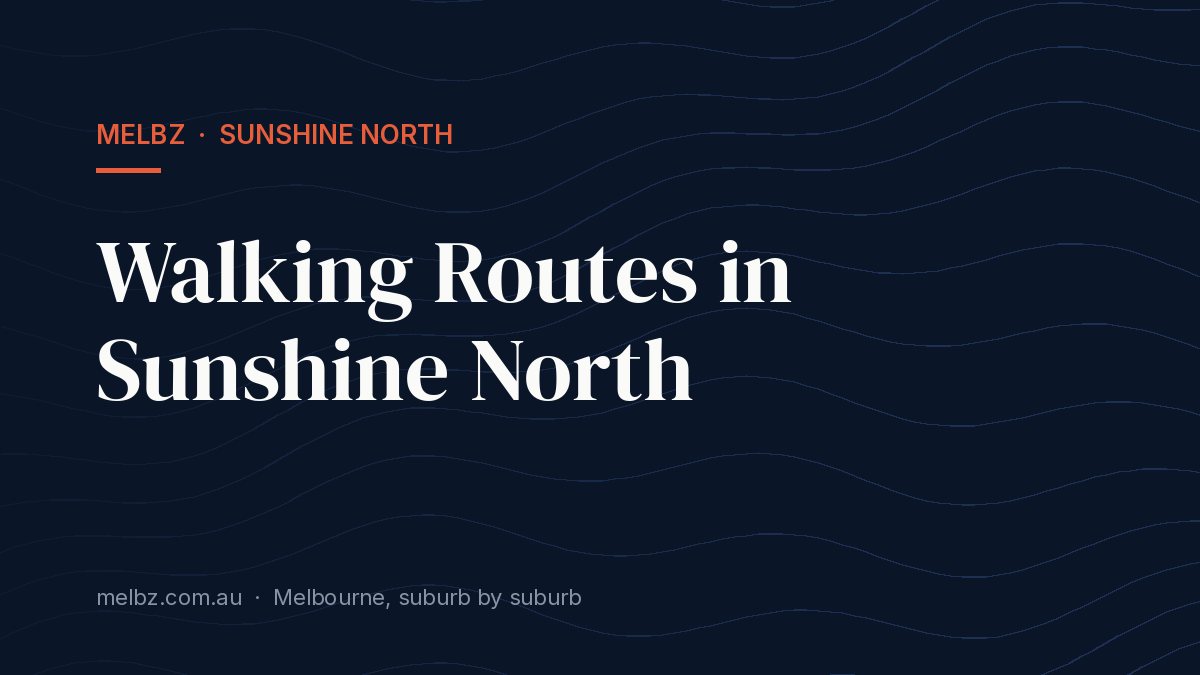 Title card: Walking Routes in Sunshine North