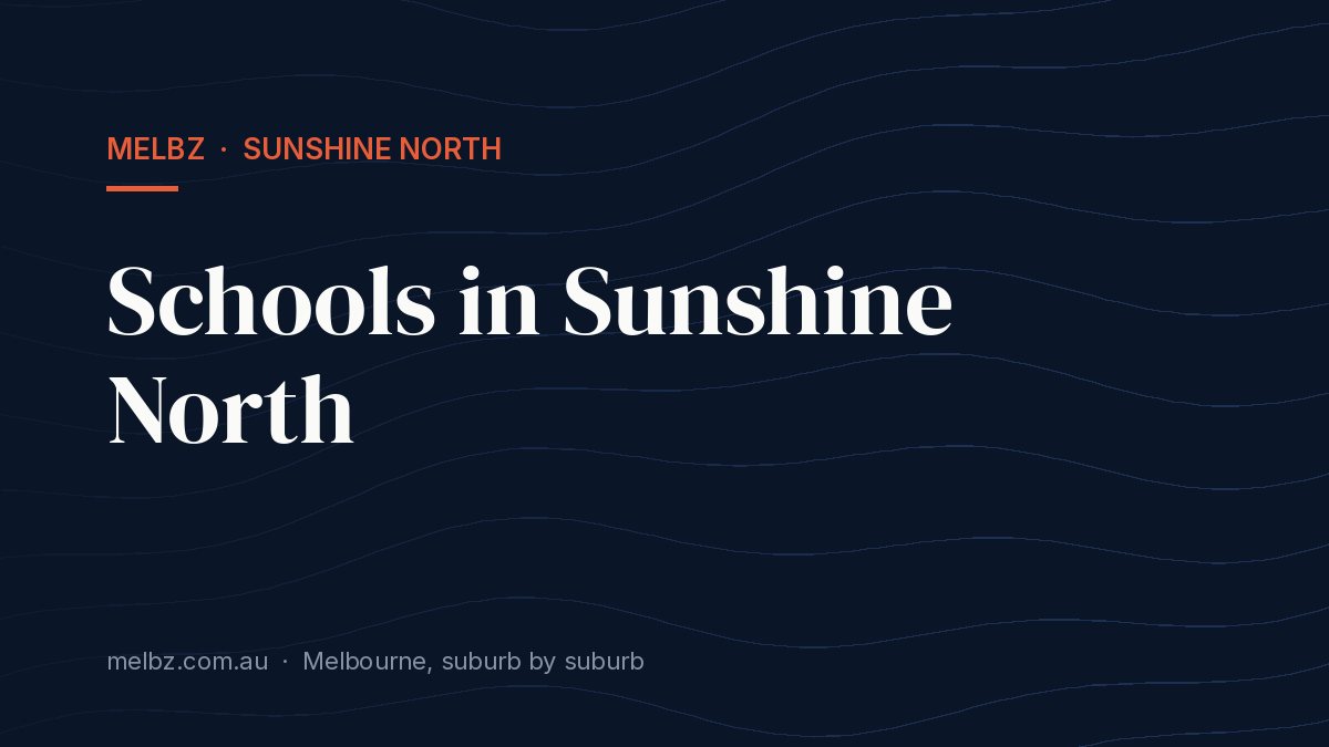 Title card: Schools in Sunshine North