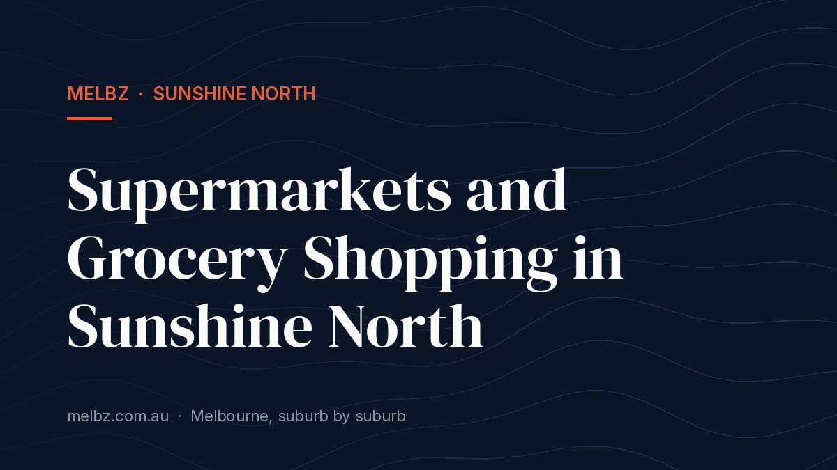 Title card: Supermarkets and Grocery Shopping in Sunshine North