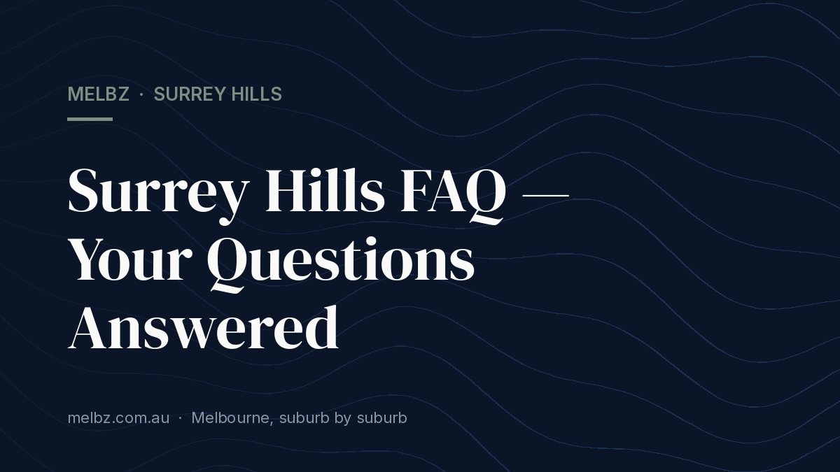 Title card: Surrey Hills FAQ — Your Questions Answered