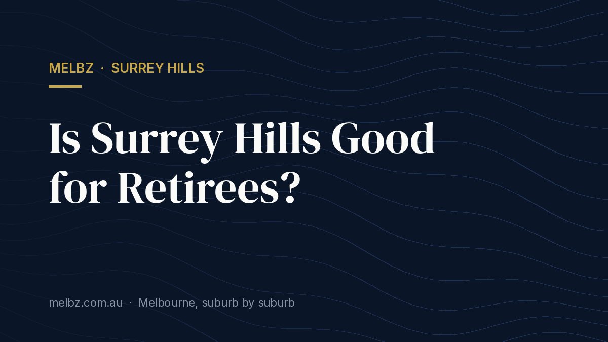 Title card: Is Surrey Hills Good for Retirees?