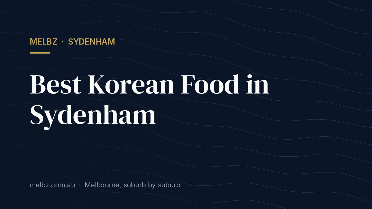 Title card: Best Korean Food in Sydenham