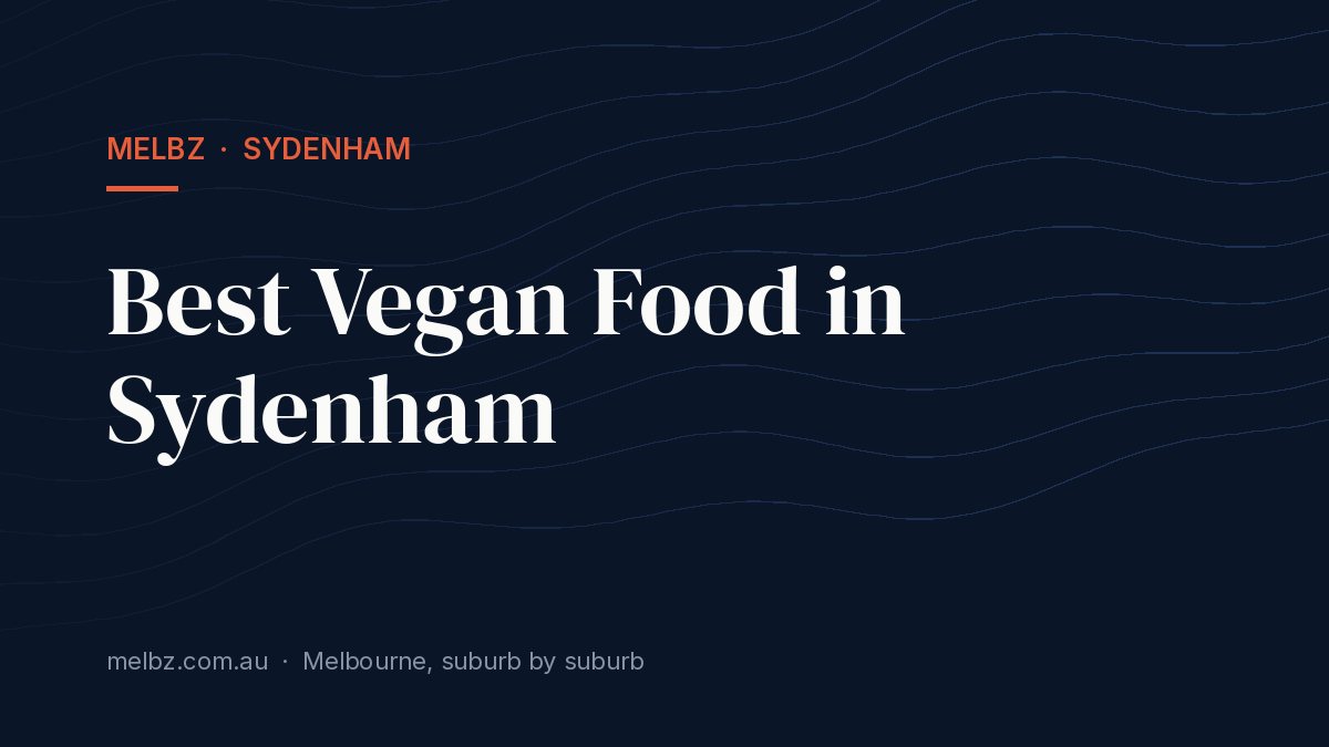 Title card: Best Vegan Food in Sydenham
