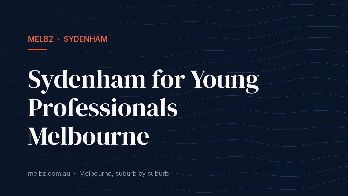 Title card: Sydenham for Young Professionals Melbourne