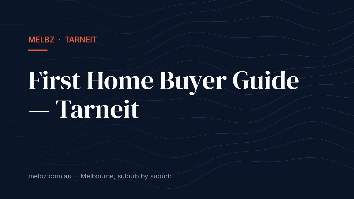 Title card: First Home Buyer Guide — Tarneit